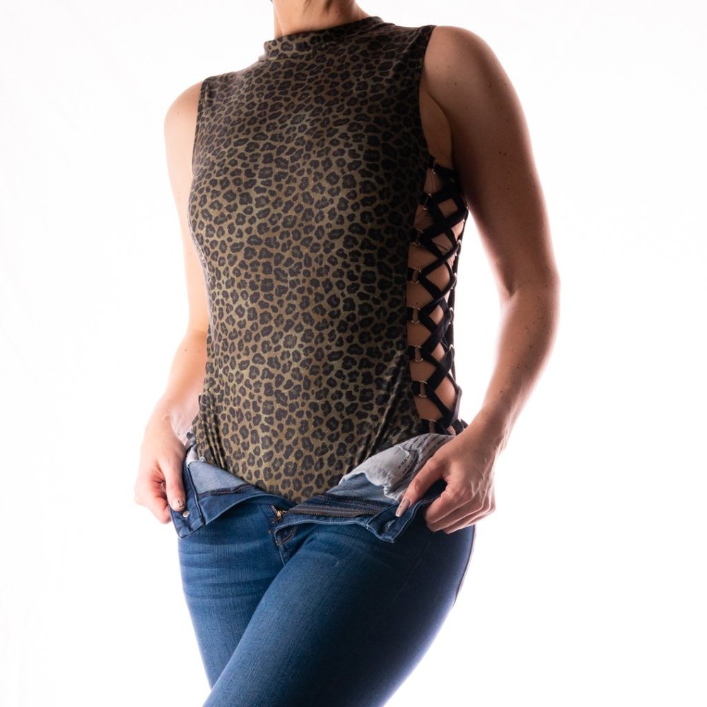 Blackmilk Warning Side Laced Bodysuit